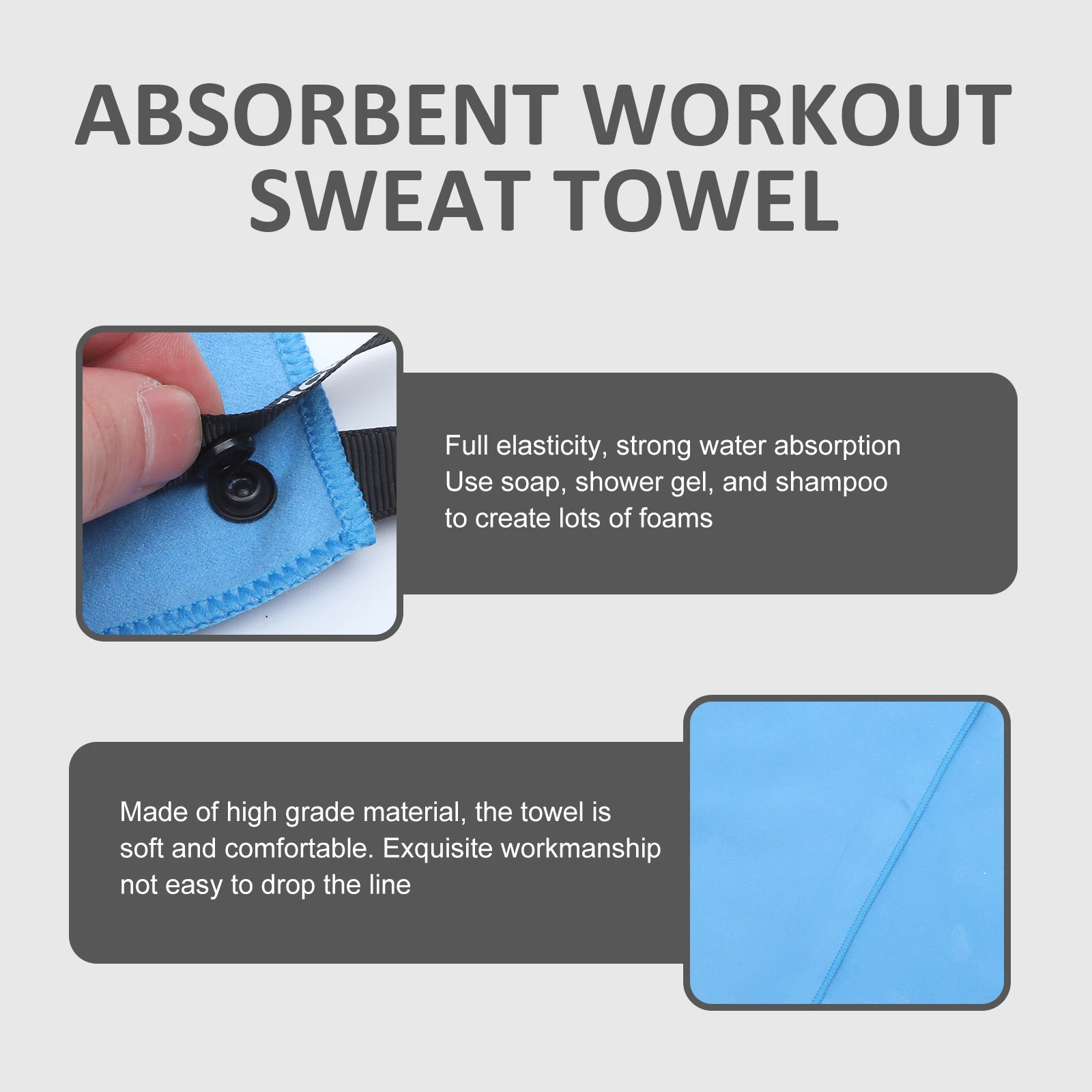 

Portable Quick Drying Towel Set Microfiber Camping Shower Yoga Travel Gym Small Size Super Absorbent Ultra Soft Lightweight Thin