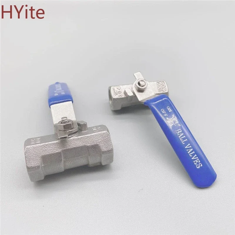 1Pcs Thread Ball Valve Stainless Steel 304 Sanitary Ball Valve 1/4, 3/8, 3/4, 1, 1-1/4, 1-1/2 BSP Female Thread Straight Type