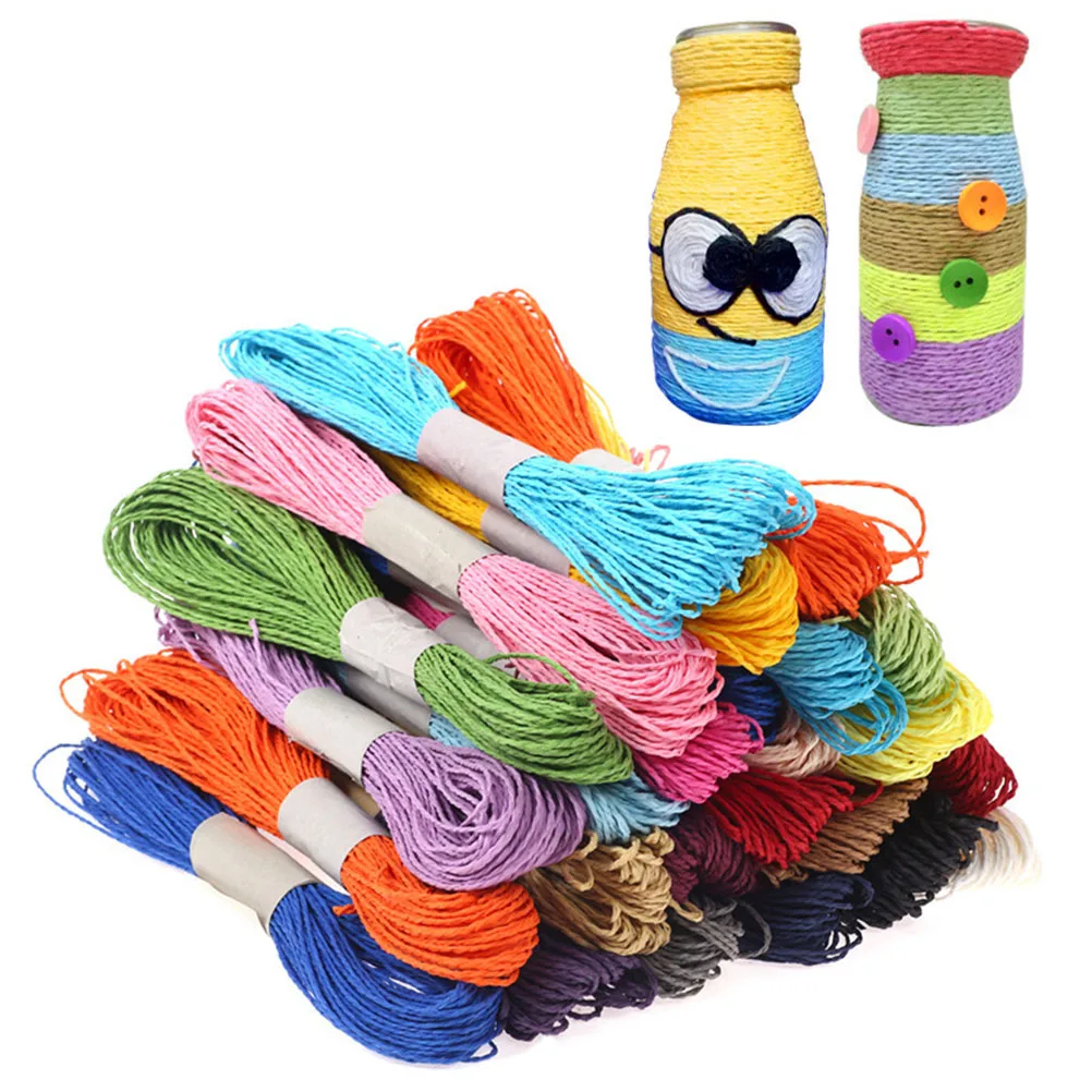 

12Pcs Colorful Paper Rope Braided Twine Craft Material for Gift Wrapping Handmade Cards Floral Art Decor Paper Rope