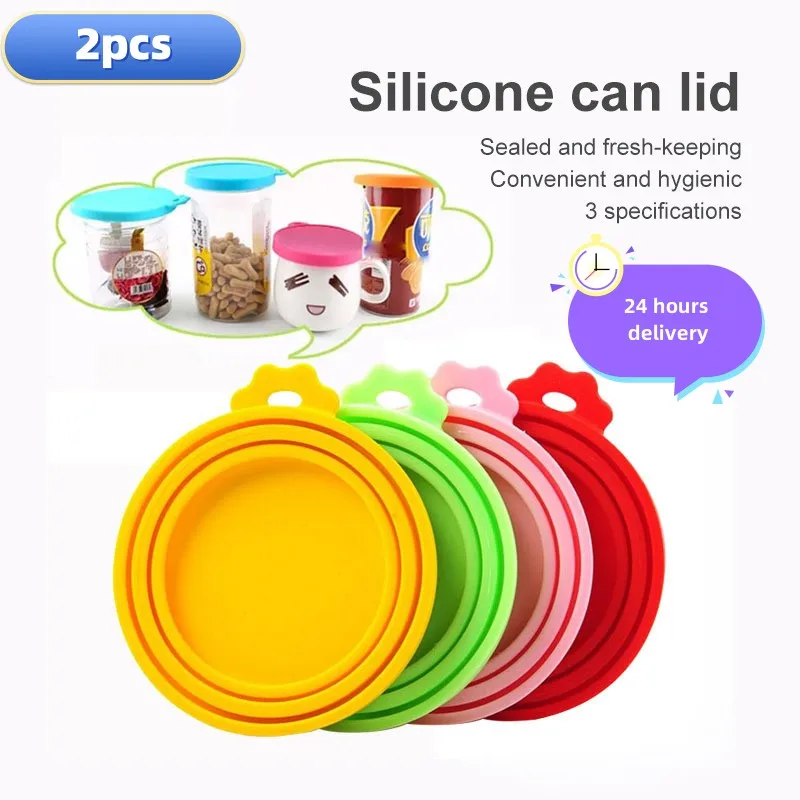 

2/1Pcs Silicone Canned Lid Sealed Feeders Food Cover Can Lid For Puppy Dog Cat Storage Top Cap Reusable Lid Health Pet Tapas De