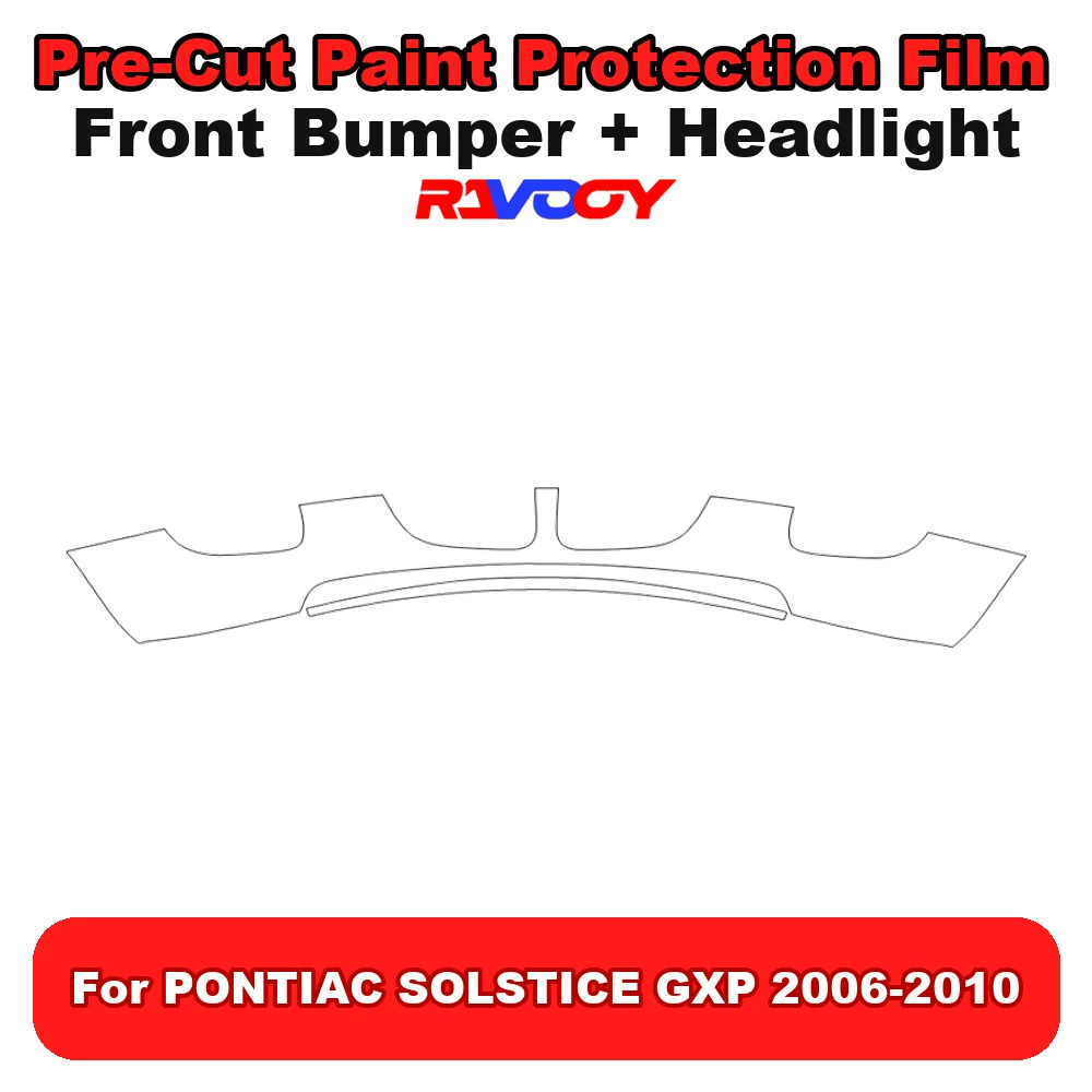 Kit de película protectora de pintura (PPF) transparente para parachoques delantero y faros delanteros de 8.5 mil, precortada, para PONTIAC SOLSTICE GXP 2006-2010
