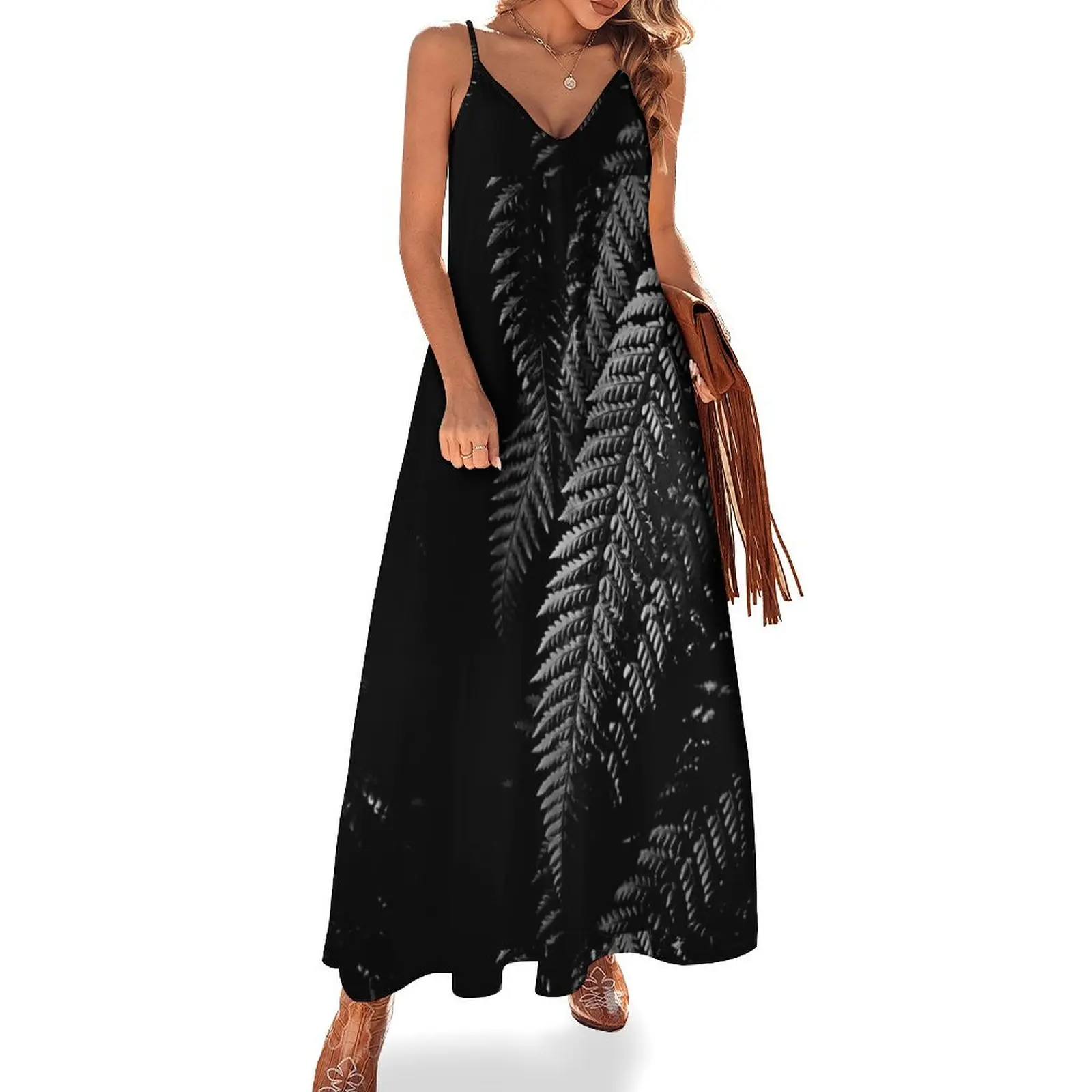 

New Zealand Ponga Silver Fern Sleeveless Dress Women's long dress Cocktail of dresses elegant evening dresses for women 2025