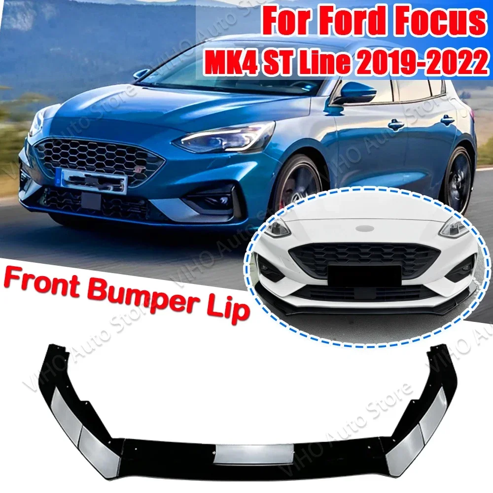 Canards Splitter Spoiler Stoßstangenschutz Tuning Bodykits ABS Auto Frontstoßstangenlippe für Ford Focus MK4 ST Line 2019 2020 2021 2022