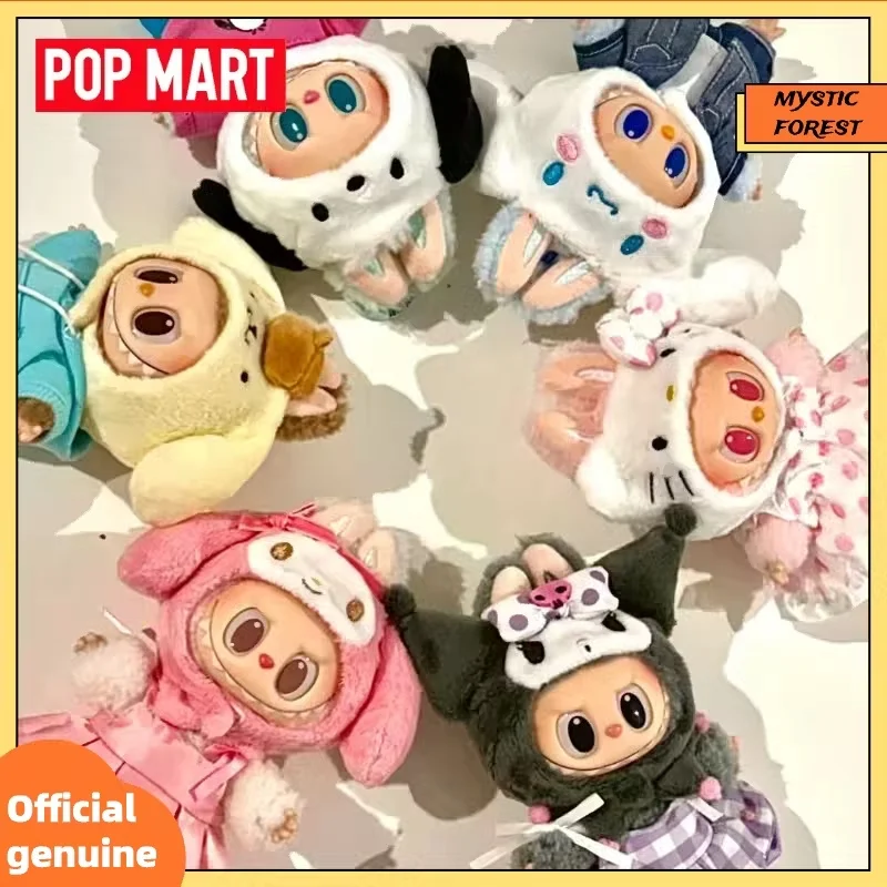 

New POP MART THE MONSTERS X Sanrio Chaeacters Series Vinyl Plush Blind Box Cute Collectible Doll Bag Pendant Toy Kids Gifts