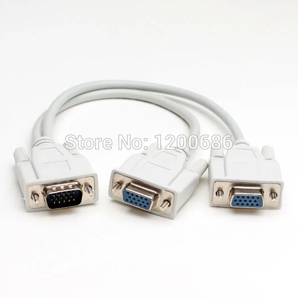 

High Quality VGA SVGA Y Splitter monitor video Cable 1 to 2