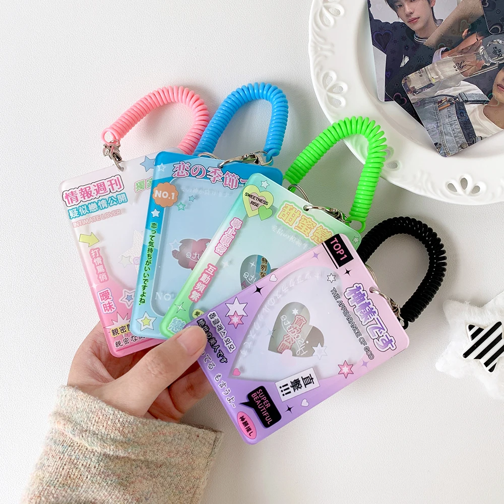 INS Style Arcryl Photo Card Holder Japanese Trendy Card Case for 3inch Photo K-Pop Idol Photo Goo Card Holder ID Card Protector