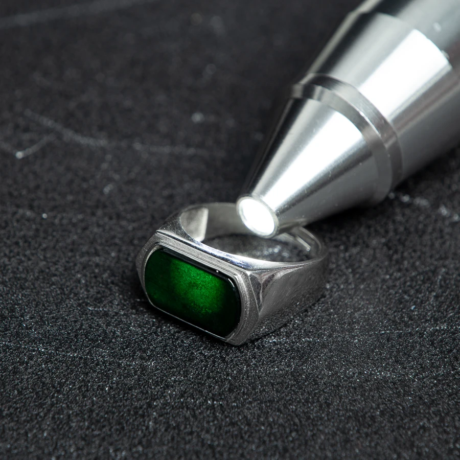 

TIMESWIND натуральный оригинальный нефрит A-типа черное седло открытое кольцо S925 серебро для мужчин модные украшения с сертификатом