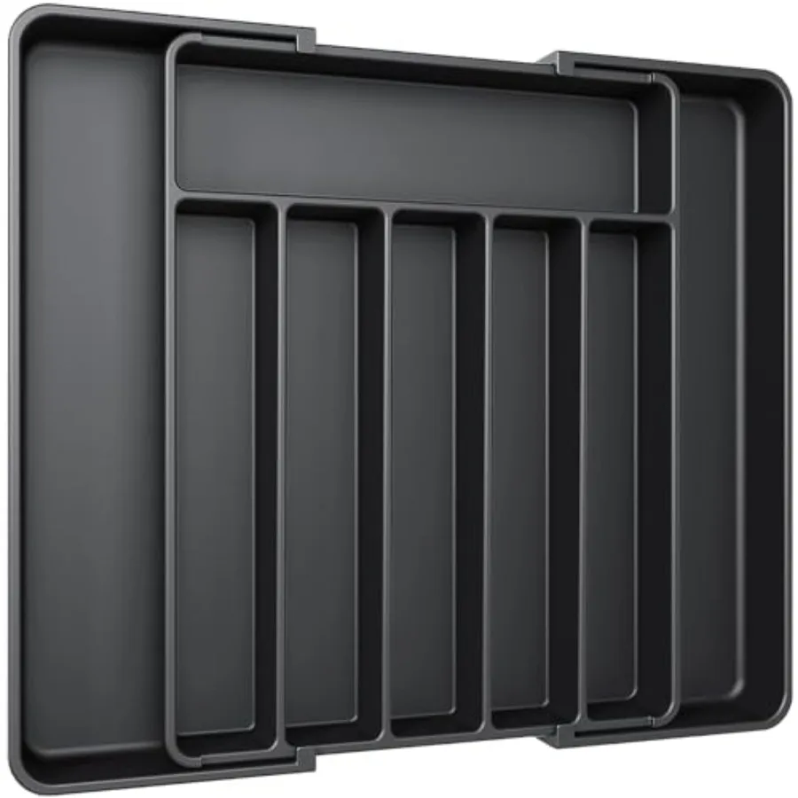 

Silverware Organizer - Expandable Kitchen Drawer Organizer, Adjustable Utensil Organizer, Cutlery Tray for Forks, Knives, Multi