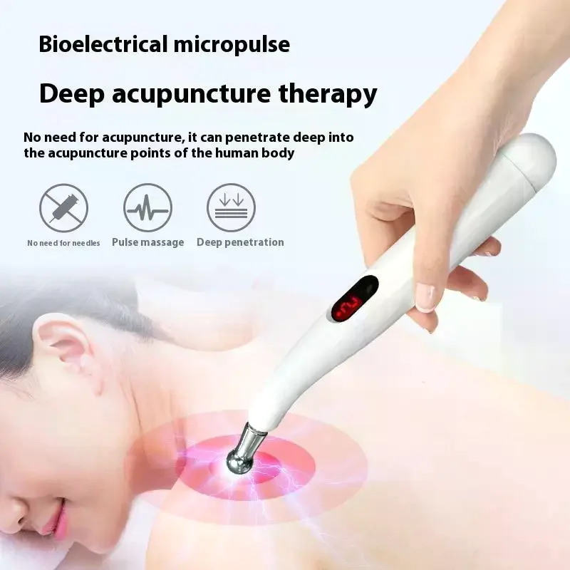 5 IN 1 Smart Pulse Meridian Energy Pen Electronic Acupuncture Massage Pen Pain Relief Microcurrent Pulse Muscle Massage Stick