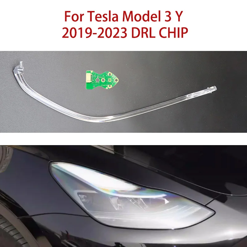 

Комплект фар, чип балласта белого света для Tesla Model 3Y, автомобильный DRL CHIP, издание объектива, модуль источника света «ангельский глаз», 2019-2023