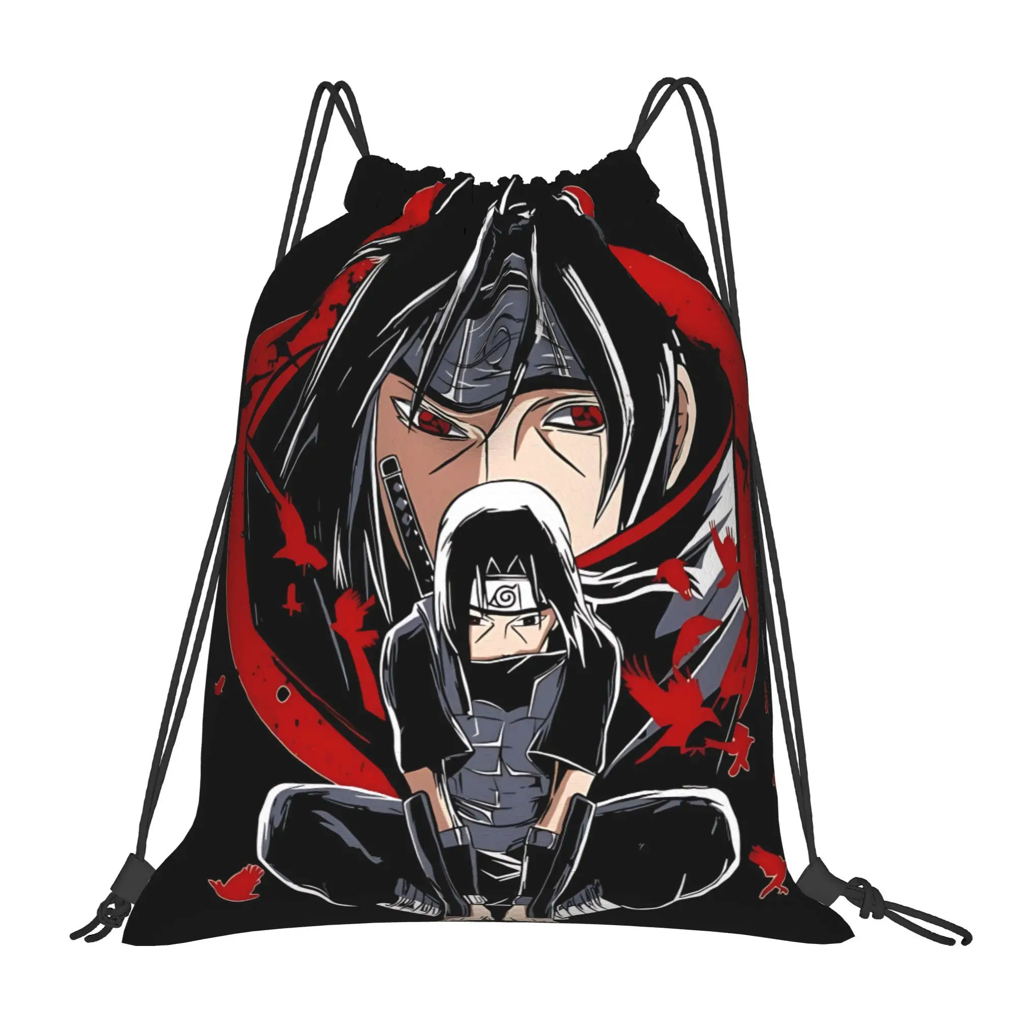

Сумка для спортзала с изображением Наруто, аниме-комикс, сумки на шнурке, мужские и женские сумки для хранения, рюкзак для подростков, дорожная сумка, многофункциональный карманный органайзер