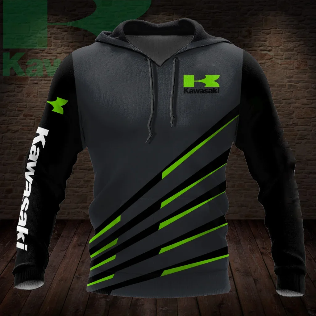 

Men's Sweatshirt Kawasaki Sweatshirt Racing Suit Hoodie Sweatshirt High-quality Motorcycle Uniform Road Cycling Casual Hoodies