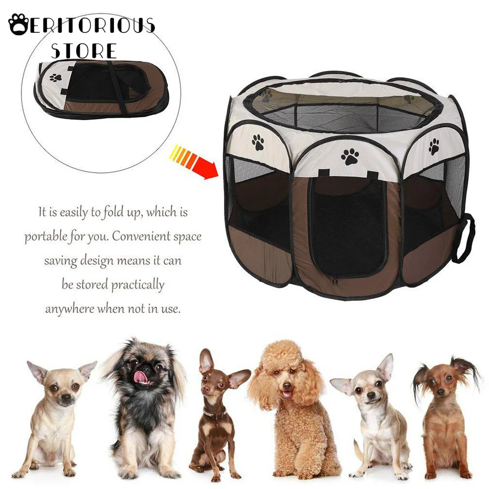 Pet Bed Dog House Cage Cat Outdoor Indoor Dogs Crate Kennel Nest Park Fence Playpen For Small Medium Big Dogs Puppy Pet Supplies