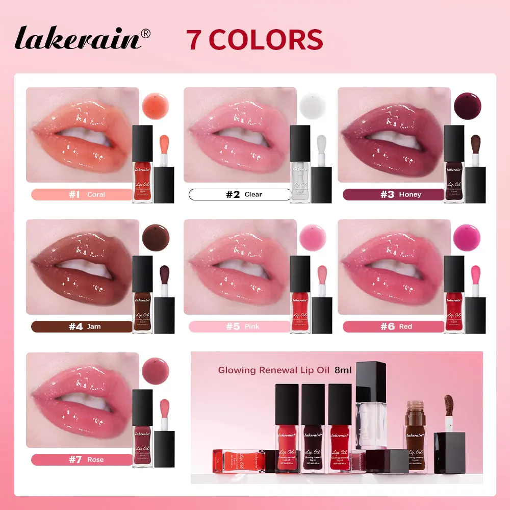 Glowing Renewal Lip Oil Deep Nourishes Moisturizes Antioxidant Protection Softens Smoothes Lips Ultra-plush Applicator Lip Oil