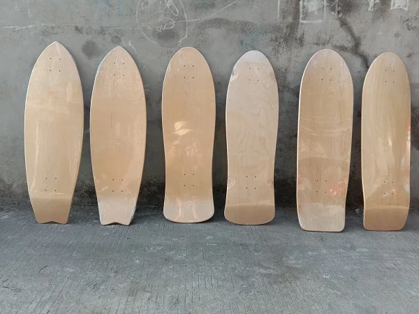 Land surfing skateboard maple 7-layer northeast 30 inch long skateboard with double warped pattern size fish board Scooter parts