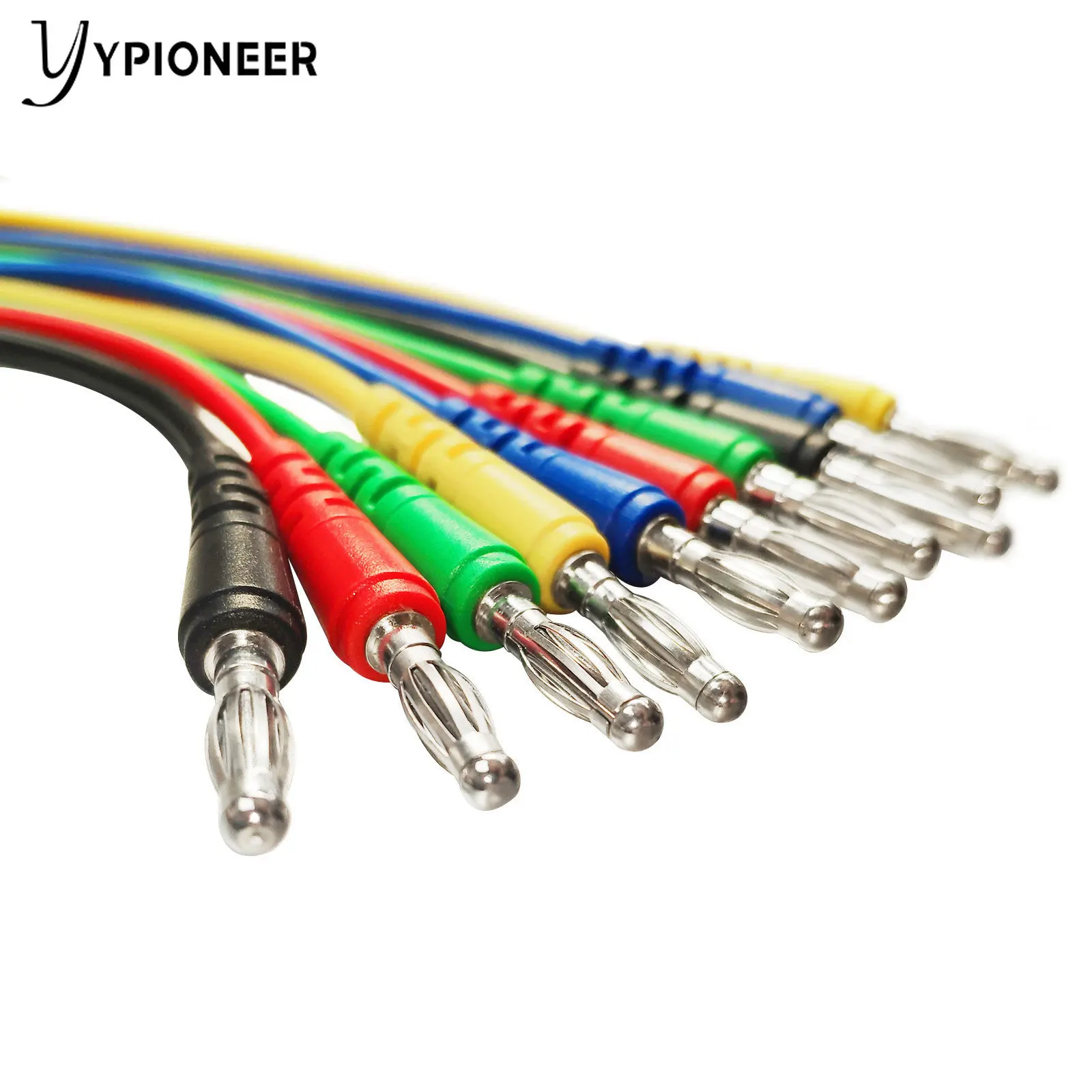 YPioneer-Pinzas de cocodrilo para pruebas eléctricas, cables de prueba, Cable de 3, 3 pies/1m, enchufe Banana a Cocodrilo, 4mm, P1042, 5 uds.