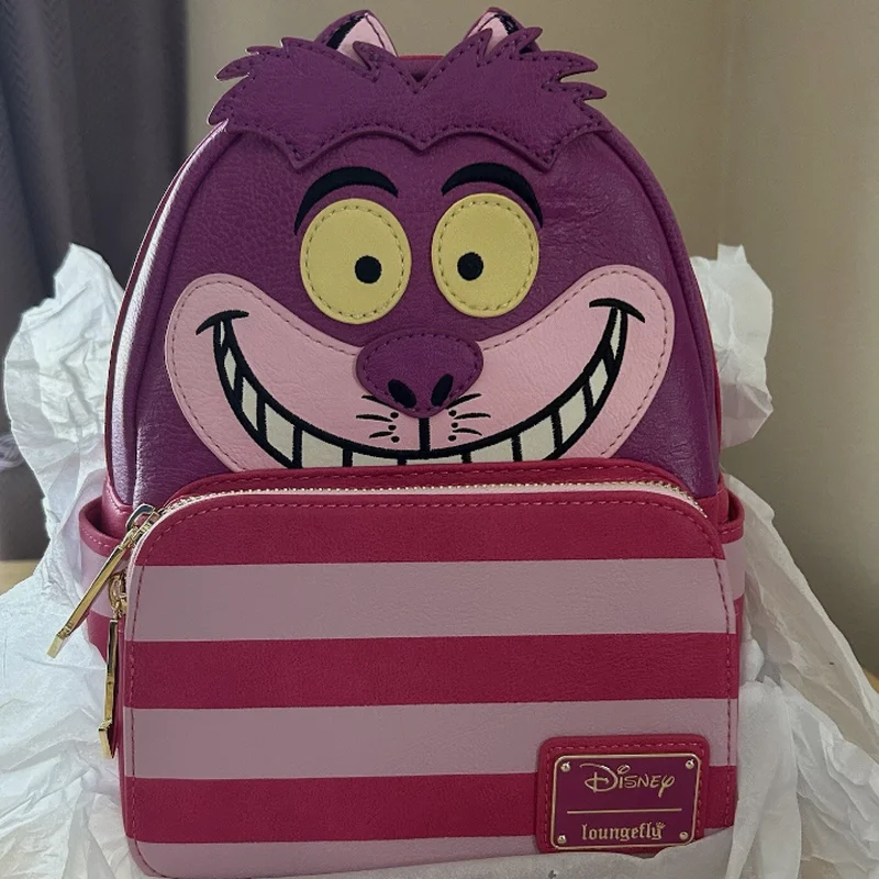 

Рюкзак Disney Loungefly сочетает с Алисом в стране чудес и чеширским котом для учащихся начальной школы, мини-рюкзак