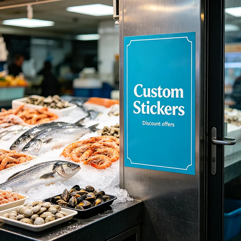 Any Size 100cm Custom Stickers For Shops Hotel Bar Food Stores Storefront Street Window Commercial Discount Business Activitie