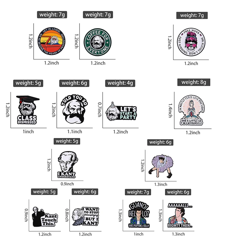 Smart Elderly Facial Features Enamel Pin Creative Character Cartoon Metal Brooch Lapel Backpack Badge Jewelry Gift For Friends