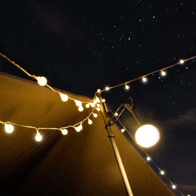 Crystal Ball Fairy Lights, Battery Operated Bubble Crystal Ball String Lights Outdoor camping string lights