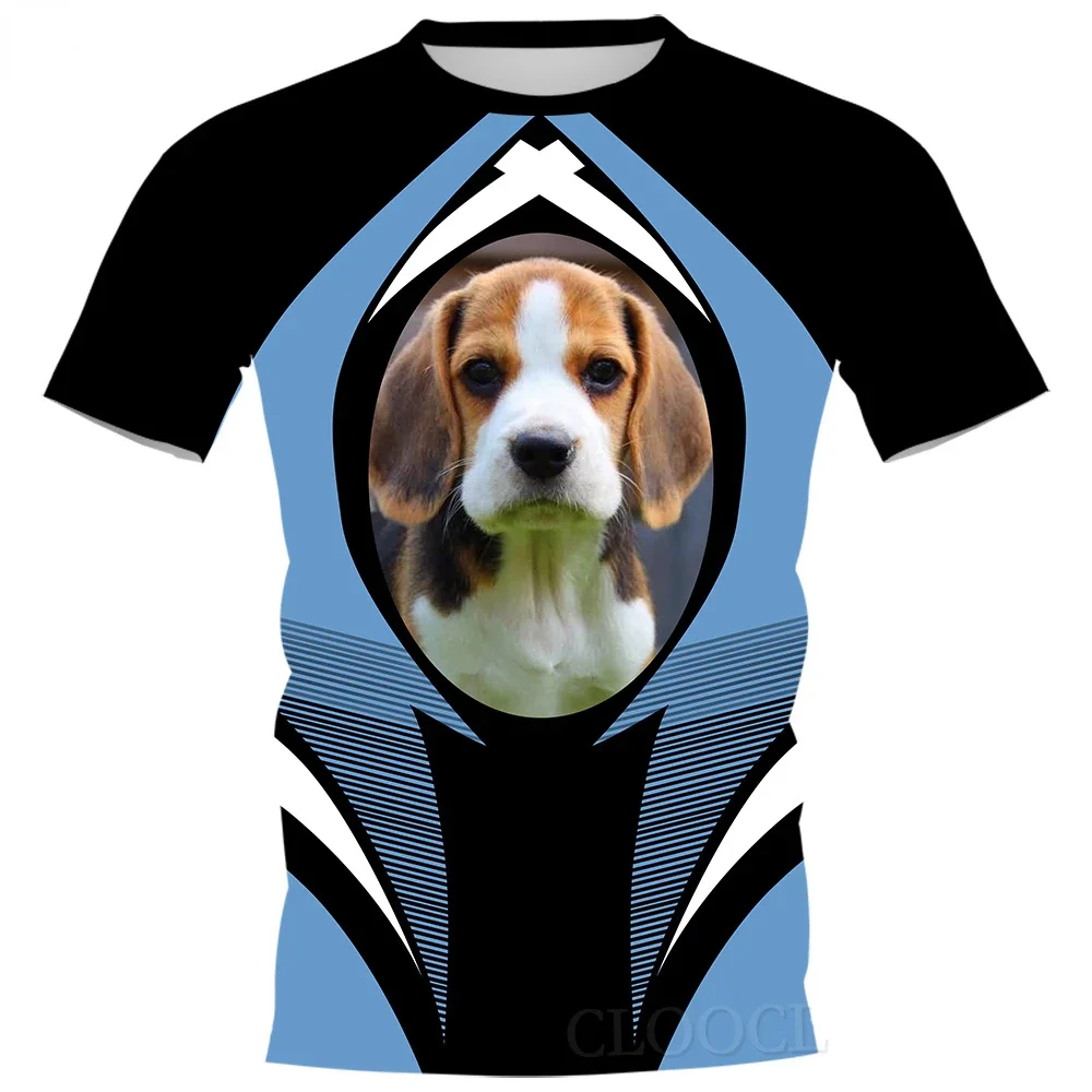 CLOOCL Summer Funny Animal Beagle Dog 3D Graphics T Shirt Kids Casual T-shirt Boy Girl Unisex Fashion Clothes T Shirt Male Tops