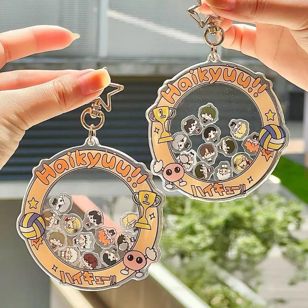 Creative Cartoon Haikyuu Team-themed Acrylic Shake And Play Pendant