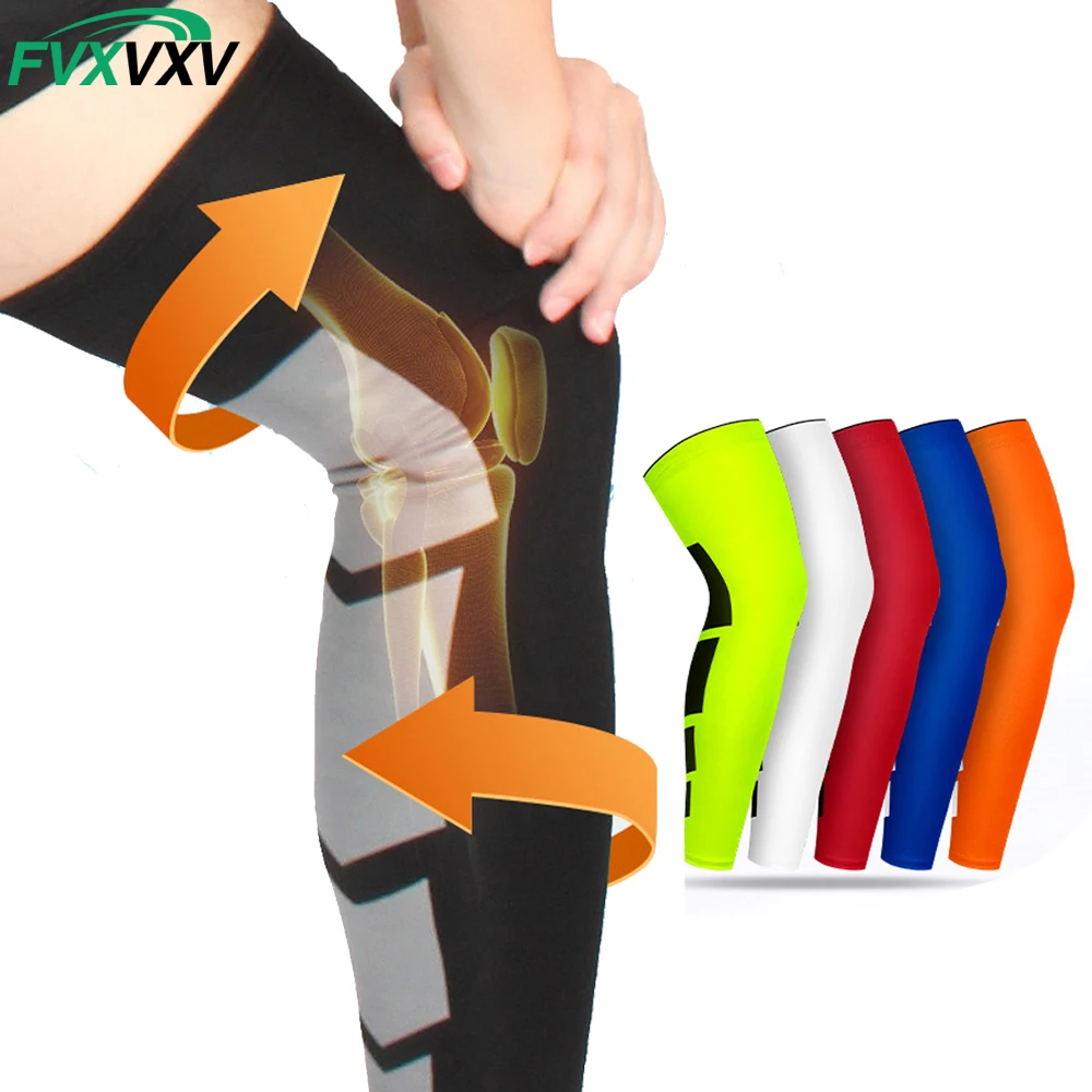1PC Full Leg Sleeves Long Compression Leg Sleeve Knee Sleeves Protect Leg, for Man Women Basketball, Arthritis Sport