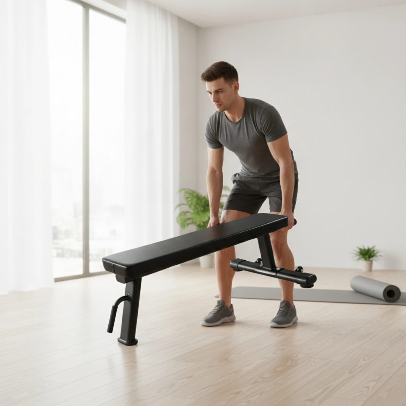 Banc de musculation plat stabl - Home Gym Weight Bench avis et prix