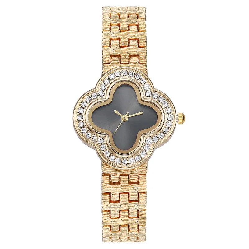 Women's Quartz Watch Four-Leaf Clover Diamond Dial Fashion Female Watches Casual Ladies Watch Daily Wear Girl Gifts view 2