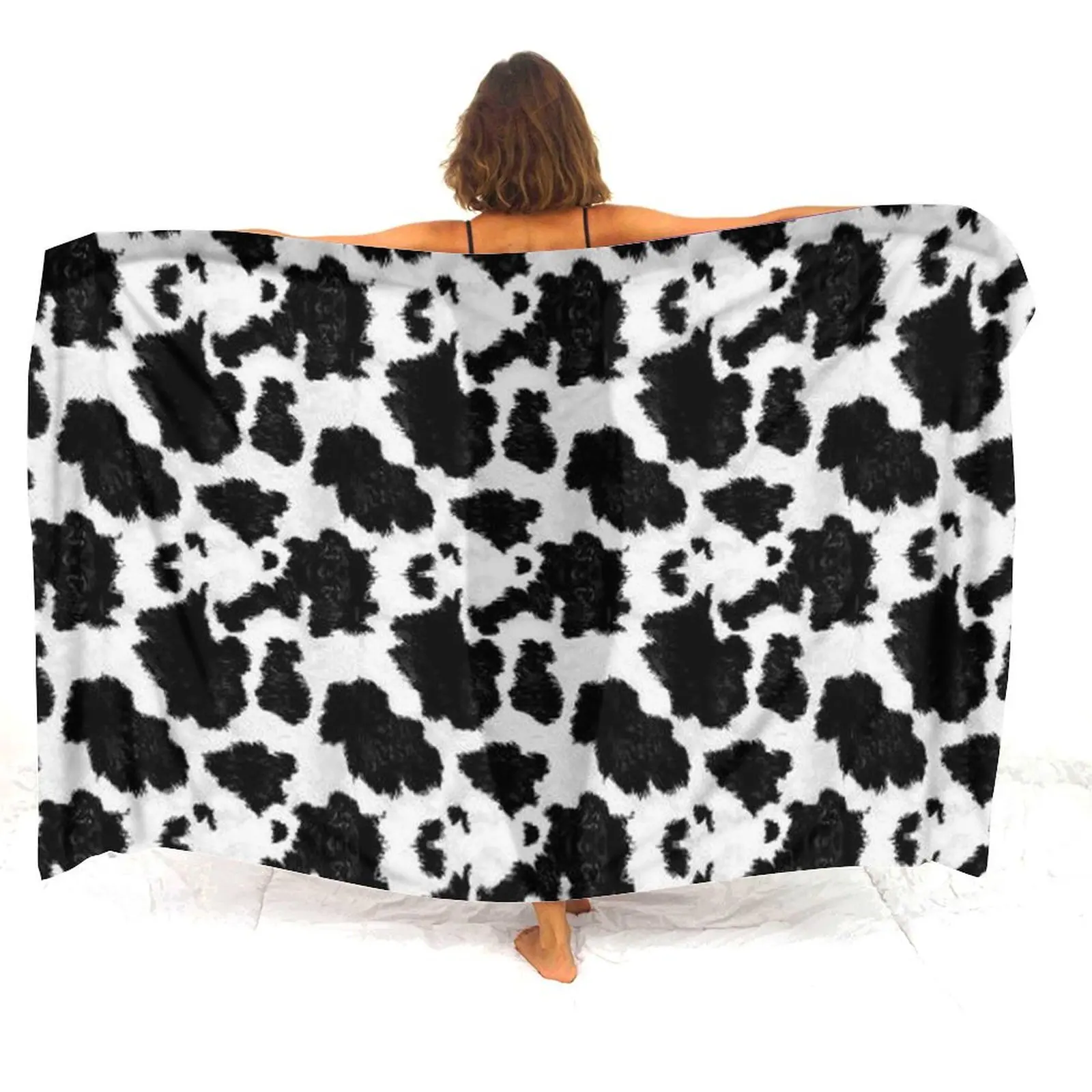 

Пляжный женский саронг на тему зебры, необходимый для пляжа с настраиваемыми персонализированными узорами, большой женский саронг, шарф