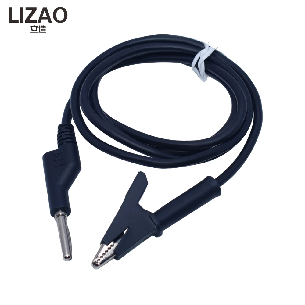 1M Double-End Test Lead Wire, 4mm Banana Plug to Alligator Clip, 15A for Multimeter and DIY Electrical Testing