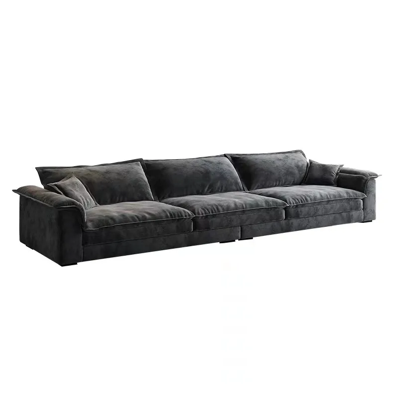 

Chic Minimalist Velvet Fabric Sofa Set for Small Spaces with Chaise Lounge and Corner Design for Modern Living Room