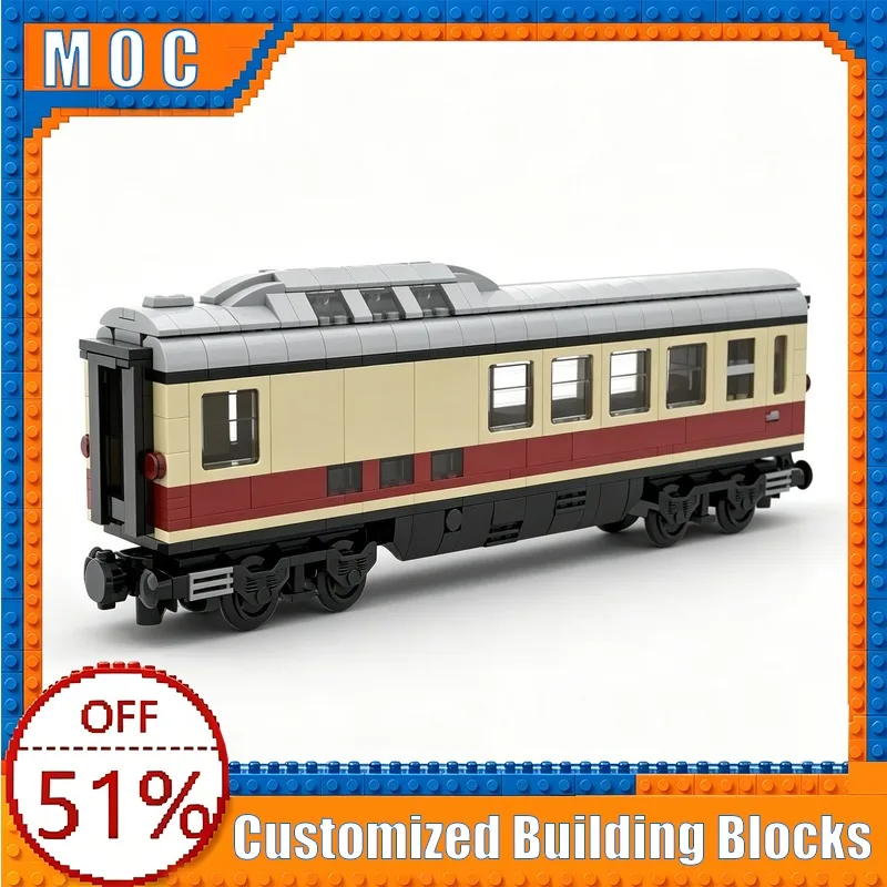 

584PCS Retro Dining Wagon Train Carriage Model Building Blocks Assembly Educational Toy Creative Birthday Christmas Popular Gift