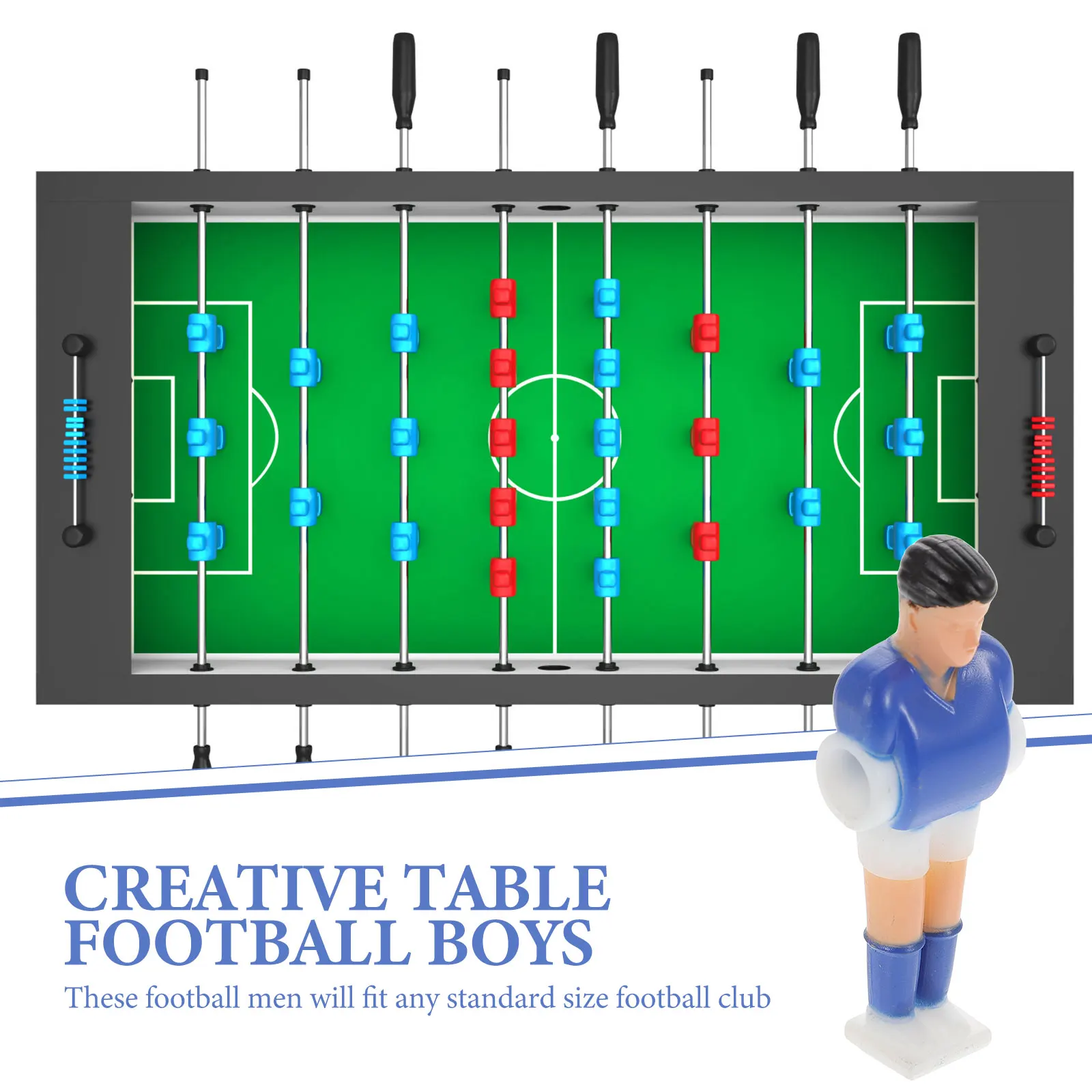 11 قطعة من ملحقات آلة كرة القدم البلاستيكية للرجال لاستبدال لاعبي كرة القدم على الطاولة وديكورات كرة القدم