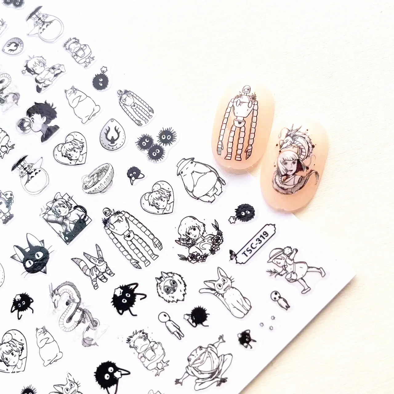 Newest TSC-319 series anime boy designs 3d nail art sticker nail decal accessories