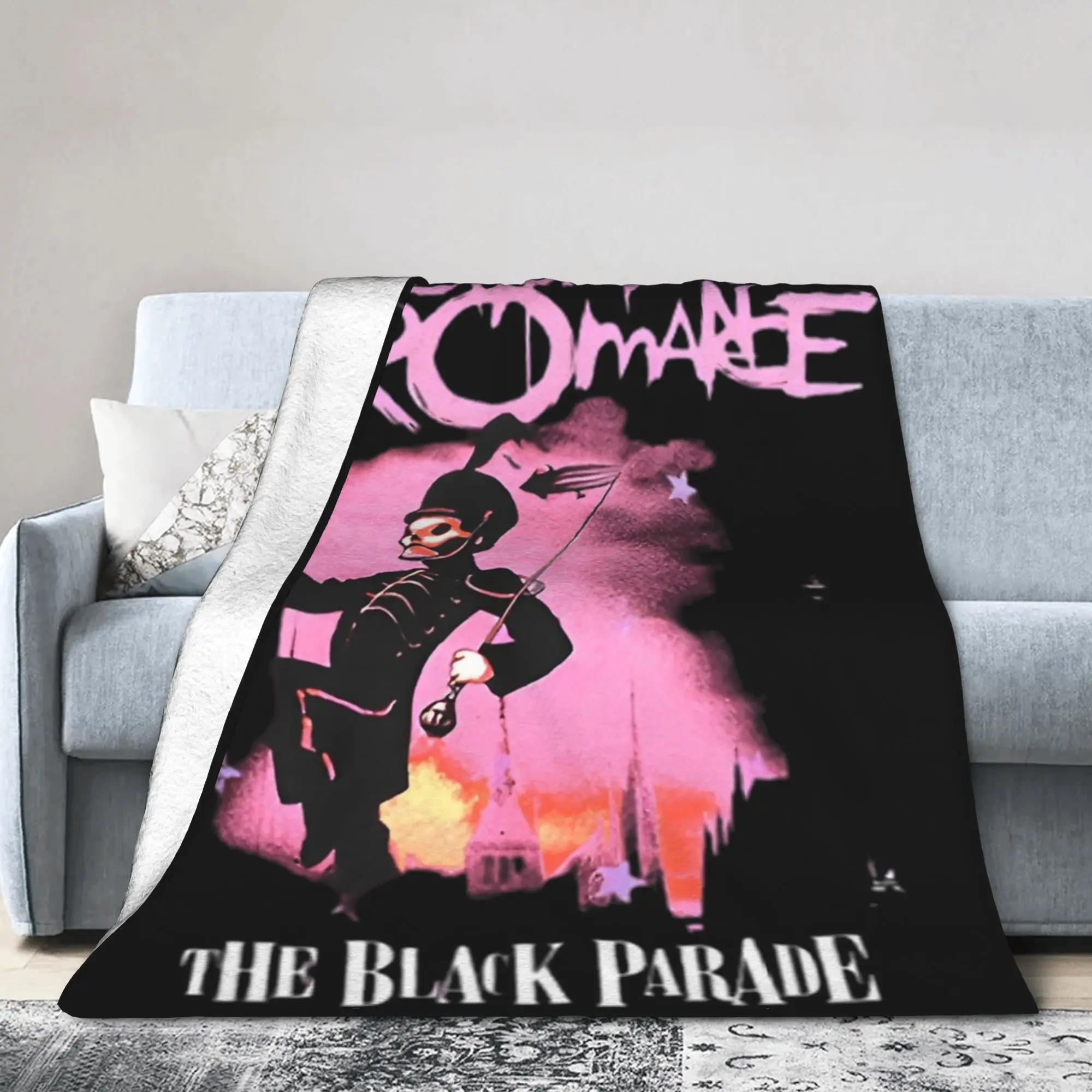 MY CHEMICAL ROMANCE Rock Pop 80s Concert Band Blanket   Flannel Throw Blankets Bedding Couch Decoration Lightweight Bedsprea