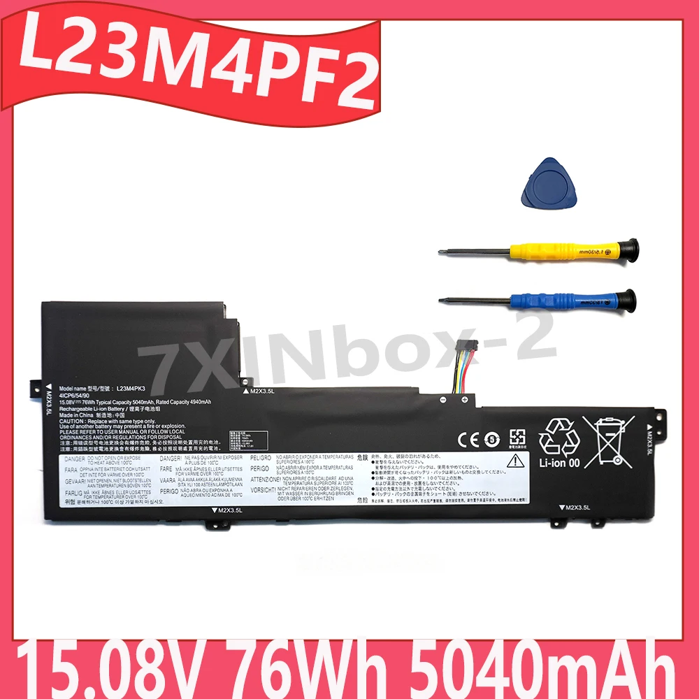 

Аккумулятор для ноутбука L23M4PK3 15.08V 76Wh 5040mAh OEM для Lenovo Xiaoxin 16 IRL8 серий 2023-2024 годов, совместим с L23C4PK3, L23B4PK3, L22M4PA5