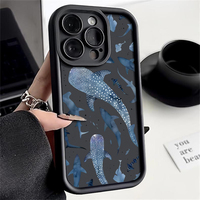 Soft TPU Case For iPhone 17 Air 16e 16 Pro Max 15 14 Pro 13 12 Pro Max 11 Whale Printed Silicone Phone Cover For iPhone 16 16e
