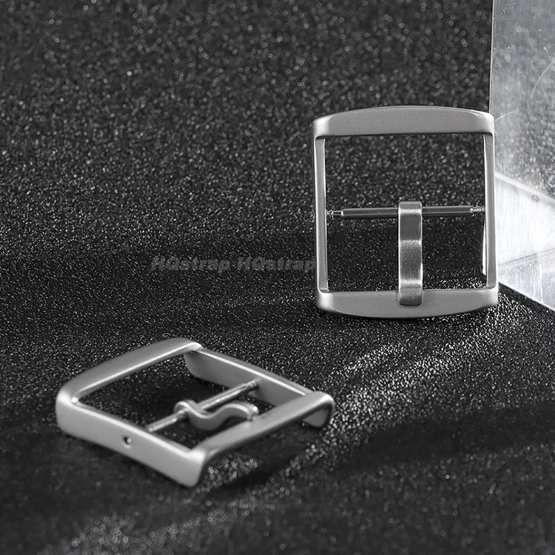 견본 용 스테인레스 스틸 스트랩 버클 16mm 18mm 20mm 22mm 24mm 금속 걸쇠 가죽 실리콘 시계 밴드 금속 핀 실버 버튼