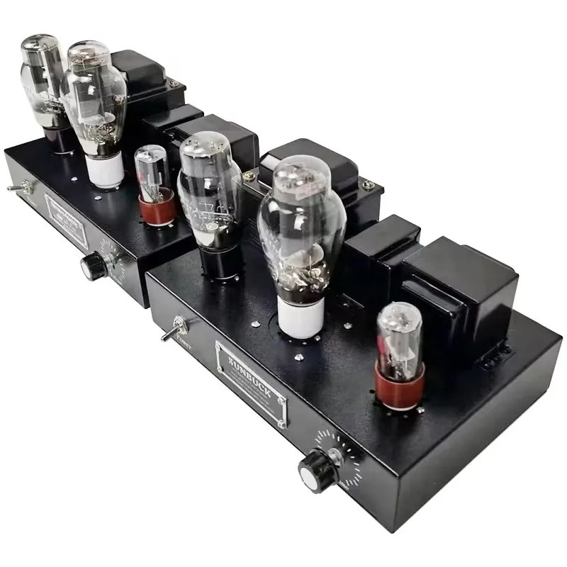 SUNBUCK Handmade 2.0 Stereo 10W Single Ended 300B Vacuum Tube Amplifier Split HIFI 300B Electronic Tube Power Amplifier Audio