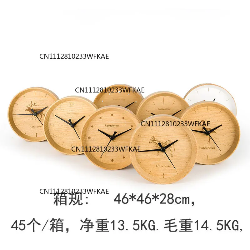 New wooden creative pendulum clock ornament creative home ornament bedroom living room desktop electronic clock digital clock