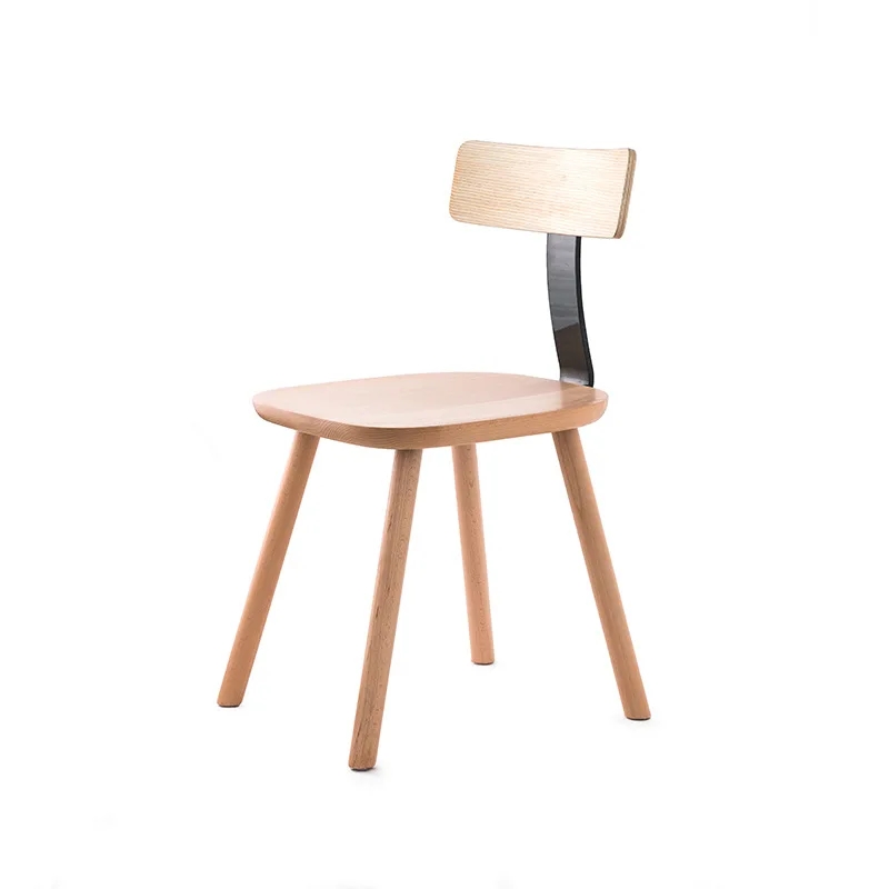 

Modern personality fashion simple solid wood chair, home restaurant back chair bar chair