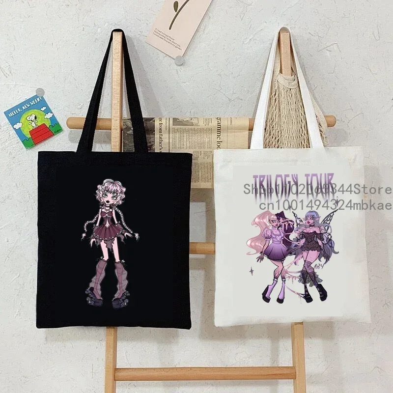 New Melanie Martinez Series Women Tote Bag Hip Hop Gothic Canvas Eco Handbag High Capacity Fashion Melanie Martinez Shoulder Bag