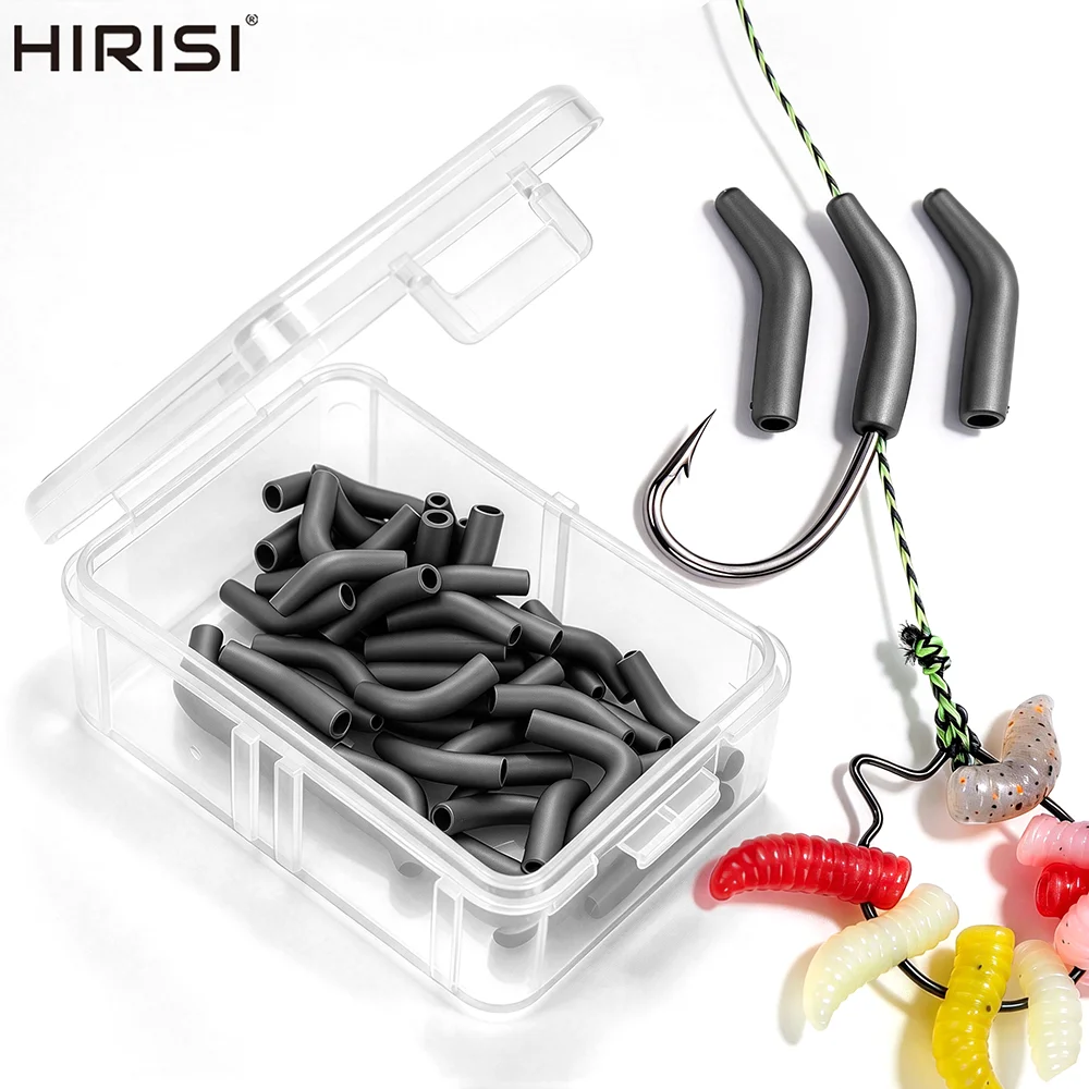 Hirisi AT190 50Pcs Tungsten Anti Tangle Sleeves Weighted Rig Tube 11mm 14mm Swivel Helicopter Lead Clip Carp Fishing Tackle
