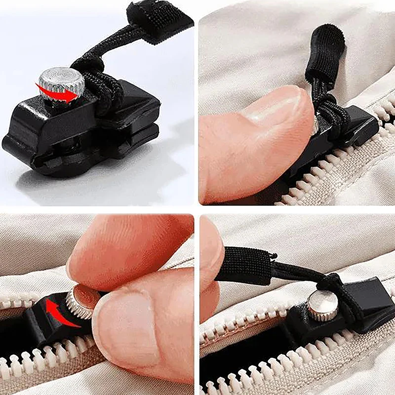 10Set Universal Zipper Repair Kit Quick Instant Detachable Zipper Head Zipper Pull