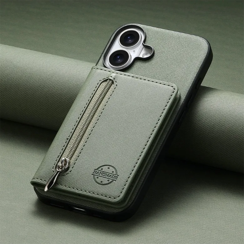 Für Redmi Note 15 14 Pro Plus 5G Luxus-Hülle mit Reißverschluss, Kartenfach, RFID-Schutz, Lederhülle für Xiaomi Redmi Note 17 Pro Max, Redmi 15C 14C 15 C – Detail 10