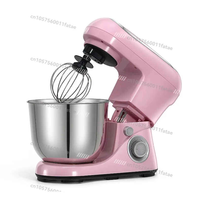 

1300W 5L Kitchen Stand Capacity Cake Dough Mixer Planetary 6 Speed Lovely Pink Beige Food Stand Mixer