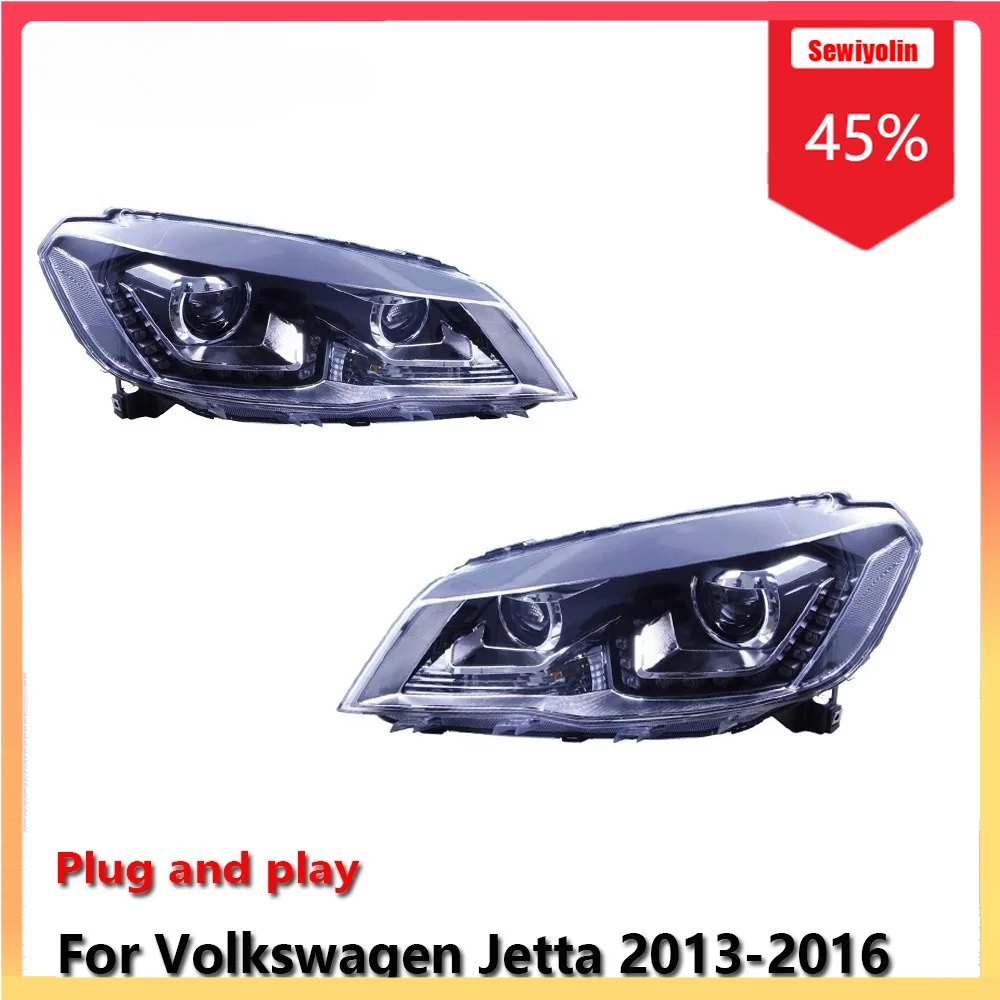 

Car LED Headlight Automobile Parts For Volkswagen Jetta 2013-2016 Fog DRL Brake Turn Signal Lamp Plug and Play