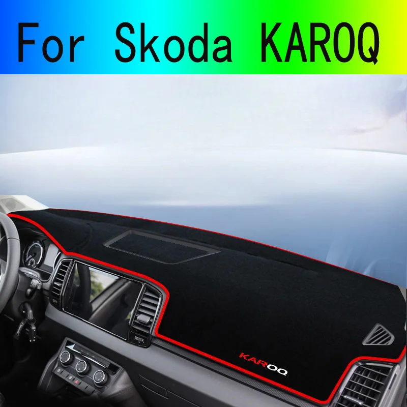 For Skoda Karoq Car Dashboard Cover Dash Mat Sun Shade Non-slip Pad Accessories Car Interior Decoration Vehicle Supplies Styling