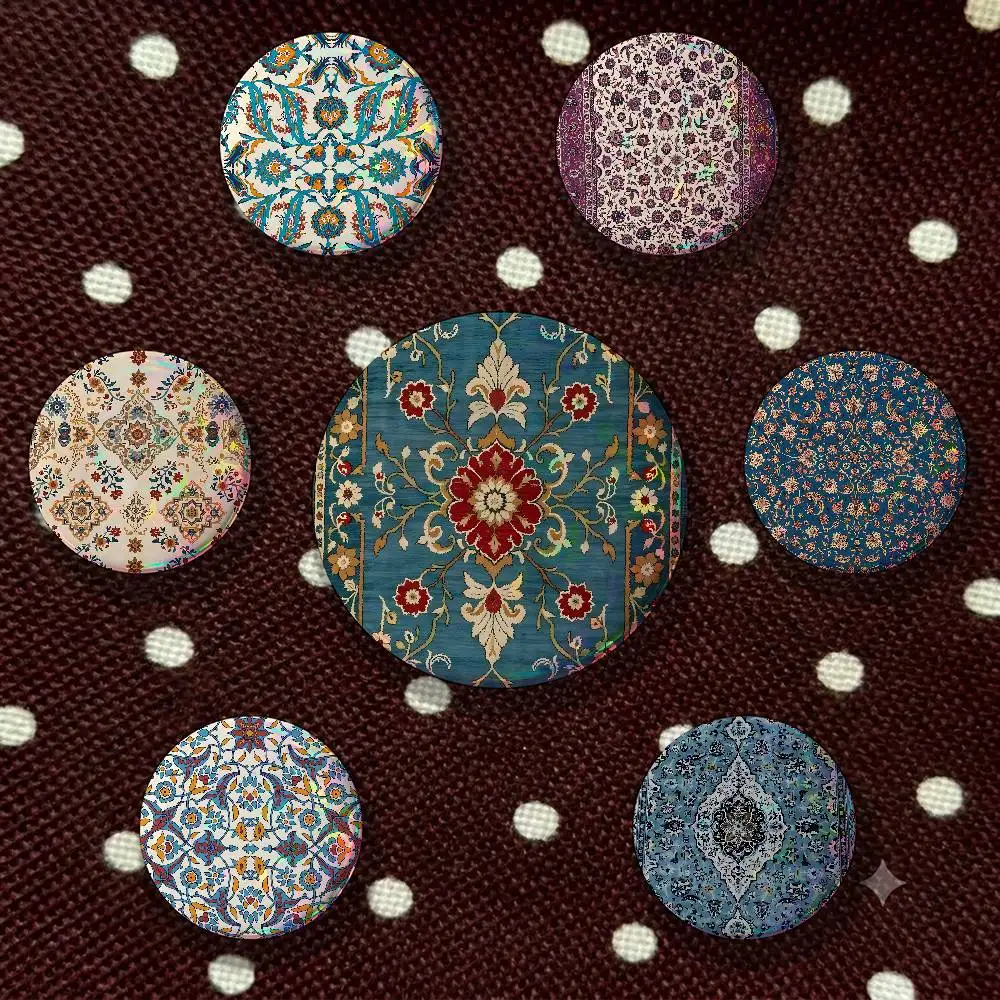 Persian Rug Iranian Pins 58mm Cute Cartoon Badge Handmade Brooches for Backpack Accessories Jewelry Gifts